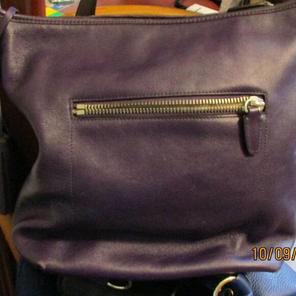 Authentic Coach Legacy Leather Bag Duffle Sac 19889 Hobo Shoulder Bag, Purple - Picture 15 of 15